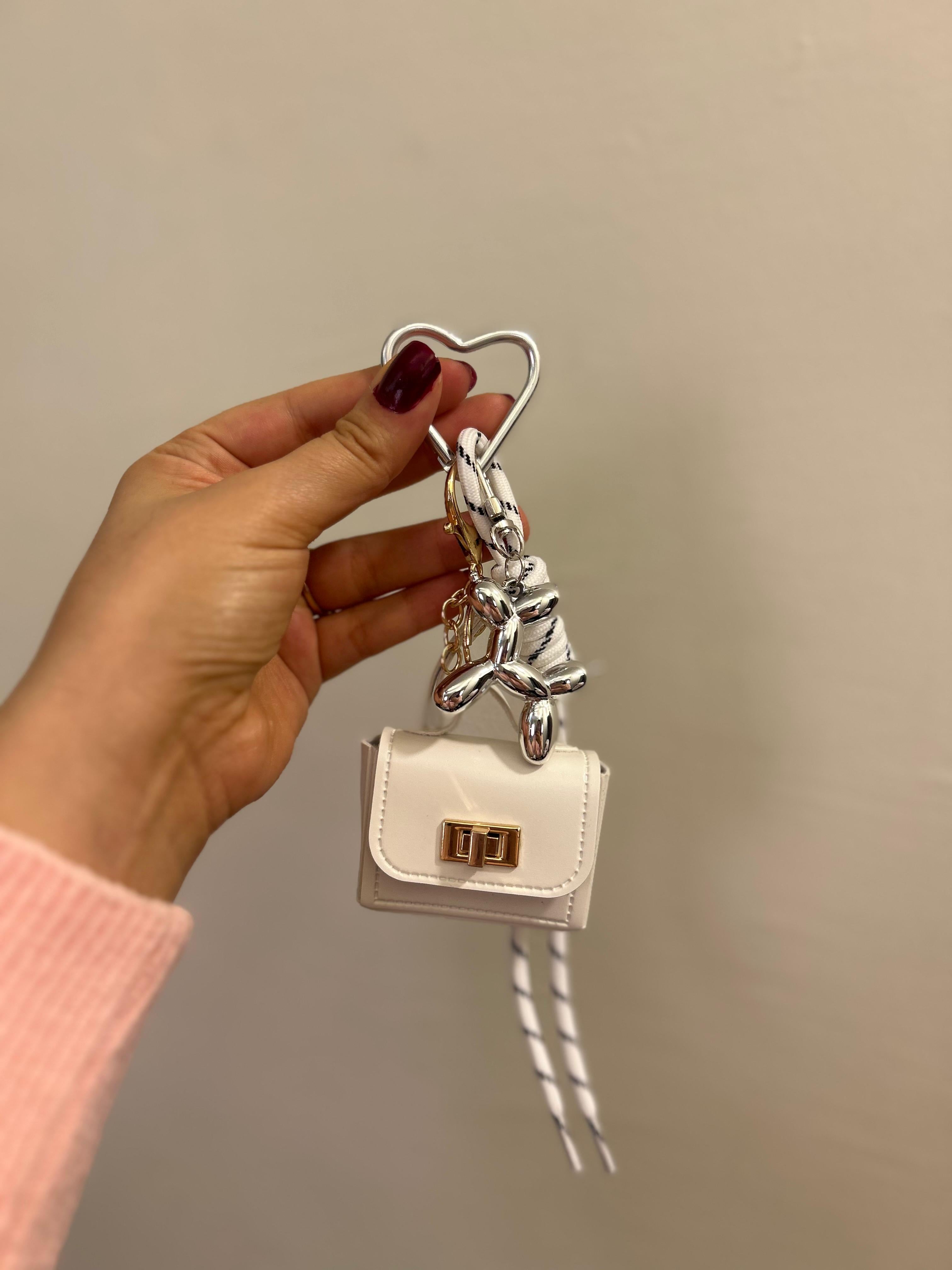 Trezza White Lil’ Bag Charm – Mini Bag You Can Open